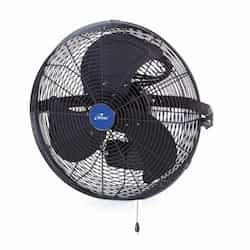 iLiving USA 18-in 168W Indoor/Outdoor Wall Mount Fan, 1.45A, 120V, Black