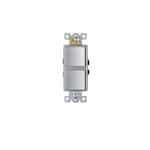 Enerlites 15 Amp Decorator Combination Switch, Side Wire Only, Silver