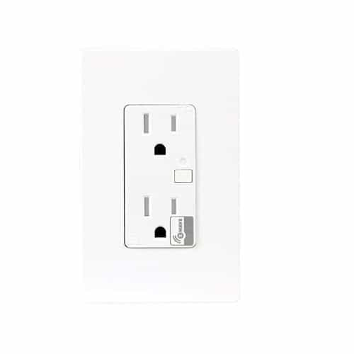 Enerlites Z-Wave White Wireless 15A Tamper Resistant Duplex Receptacle