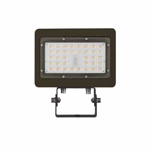 EnVision 15W LED Area Flood Light w/ Trunnion, 120V-277V, Selectable CCT, BRZ