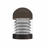 EnVision 12-22W Round Bollard Head, Dome, Louver, 120V-277V, Selectable CCT, BL