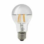 EnVision 4W LED A19 Filament Bulb, Half Mirror, E26, 120V, 1800K