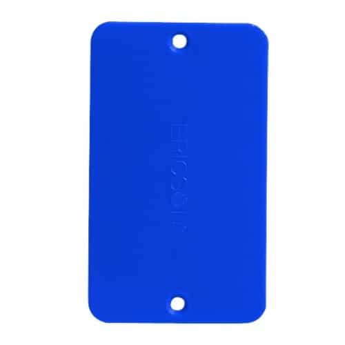 Ericson Coverplates for Dual-Side 1-Gang Outlet Box, Blank, Blue