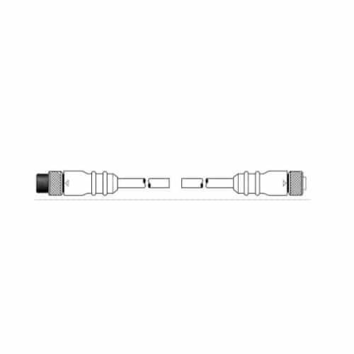 Ericson 6-ft MicroSync Dual Key, M / F Straight, Double End, 5-Pole, 22 AWG