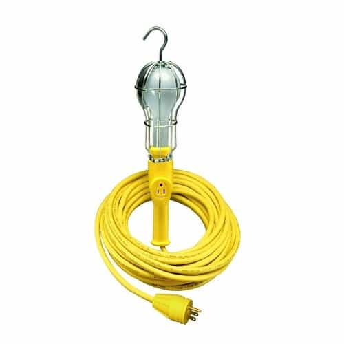 Ericson 25-ft 150W 9 Handlamp, 5-15P, SOW, 14/3, 120V, 118 Guard & Switch