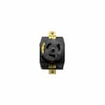 3769 CMRCL Receptacle, CA Style, Locking, 125/250, 50A, Black