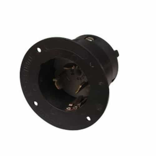 Ericson 8175 Commercial Inlet, CA Style, Locking 3PH 3P/4W, 480V, 50A, Black