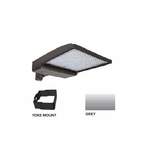 ESL Vision 320W LED Shoebox Area Light w/ Yoke Mount, 480V, 0-10V Dim, 46260 lm, 4000K, Grey