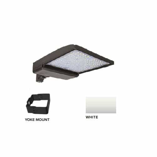 ESL Vision 320W LED Shoebox Area Light w/ Yoke Mount, 0-10V Dim, 48643 lm, 5000K, White