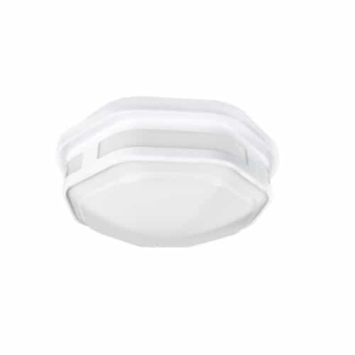 ETi Lighting 12.5W LED Flush Mount Outdoor Ceiling Light, 830 lm, 120V-277V, Selectable CCT, White