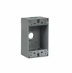 Eaton Wiring 1-Gang FS Electrical Box, 3 Holes, Weatherproof, Cast Aluminum