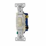 Eaton Wiring 15 Amp 3-Way Toggle Switch, Almond