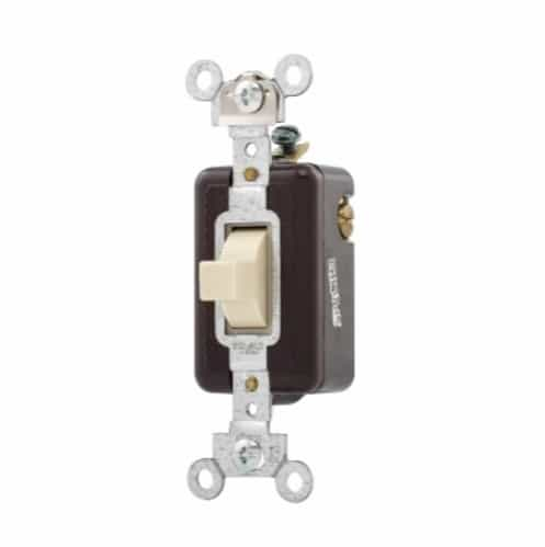 Eaton Wiring 15 Amp Toggle Switch, Industrial, Single-Pole, Ivory