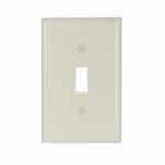 Eaton Wiring 1-Gang Thermoset Mid-Size Toggle Switch Wallplate, Almond