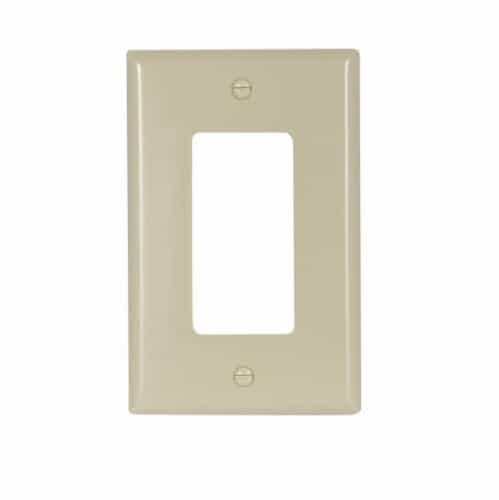 Eaton Wiring 1-Gang Mid-Size Decorator Wallplate, Ivory