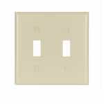 Eaton Wiring 2-Gang Thermoset Toggle Switch Wallplate, Ivory