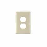 Eaton Wiring 1-Gang Thermoset Duplex Receptacle Wall Plate, Oversize, Almond