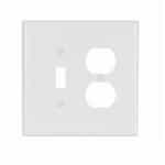 Eaton Wiring 2-Gang Thermoset Oversize Toggle & Duplex Receptacle Wallplate, White