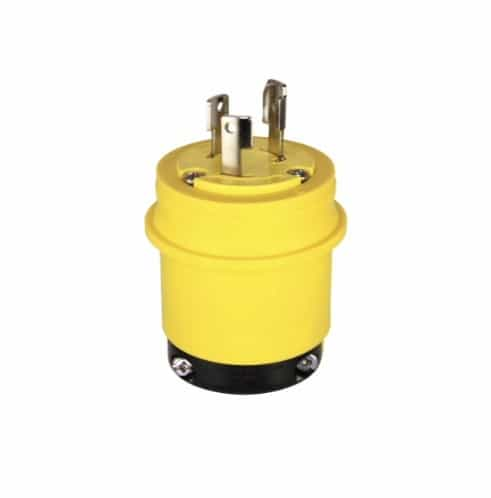 Eaton Wiring 30 Amp Electrical Plug, Severe Duty, Non-NEMA, Yellow