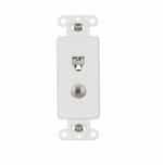Eaton Wiring 4-Conductor Coax & Phone Jack Adapter Insert, White