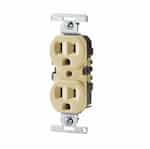 Eaton Wiring 15 Amp Duplex Receptacle, CO/ALR, Ivory