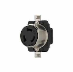 50 Amp Locking Receptacle, Non-NEMA, Black