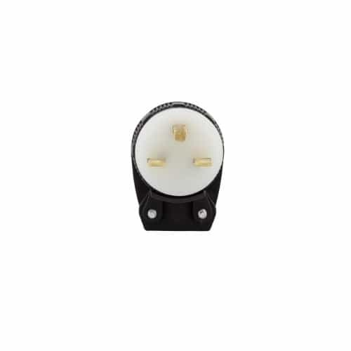 Eaton Wiring 15 Amp Straight Blade Plug w/ Safety Grip, Angled, 2-Pole, 3-Wire, #18-12 AWG, 250V