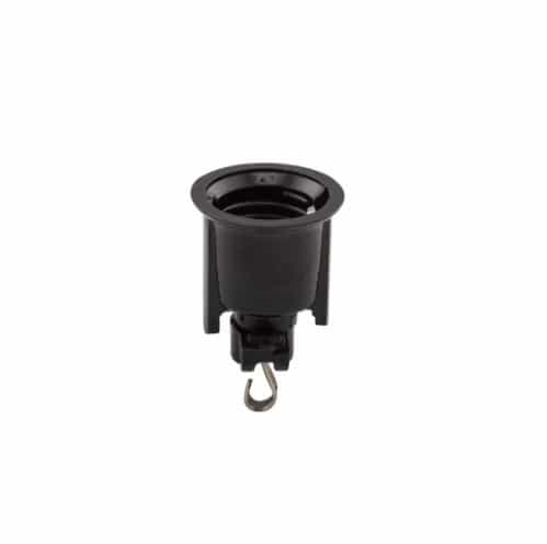 Eaton Wiring 660W Lamp Holder, Hook Mount, Weatherproof, Black