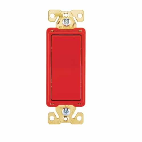 Eaton Wiring 20 Amp 3-Way Rocker Switch, Commercial Grade, Red