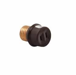 Eaton Wiring 660W Socket Adapter, NEMA 1-15R, Medium Base, Brown