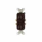 Eaton Wiring 20 Amp Duplex Receptacle, 2-Pole, 3-Wire, #14-10 AWG, 125V, Brown