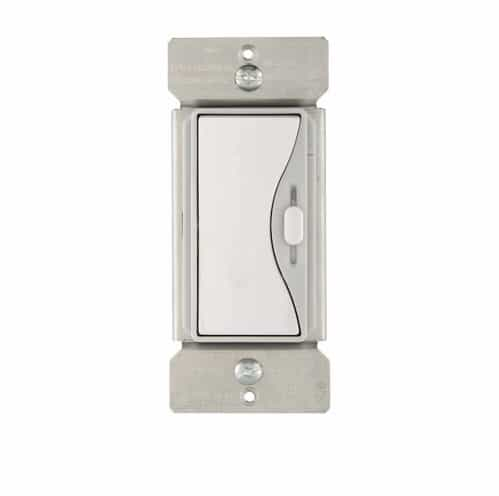 Eaton Wiring 600W Slide Dimmer, Incandescent, White Satin