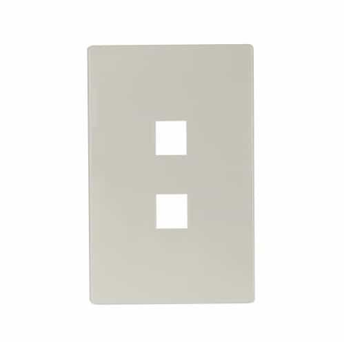 Eaton Wiring 2-Port Modular Wall Plate, Mid-Size, Desert Sand