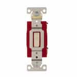 20 Amp Toggle Switch, Single-Pole, Industrial, Ivory