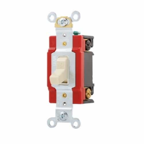 Eaton Wiring 20 Amp Toggle Switch, Single-Pole, Lighted, Ivory