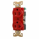 Eaton Wiring 20 Amp Duplex Receptacle, Auto Ground, Red