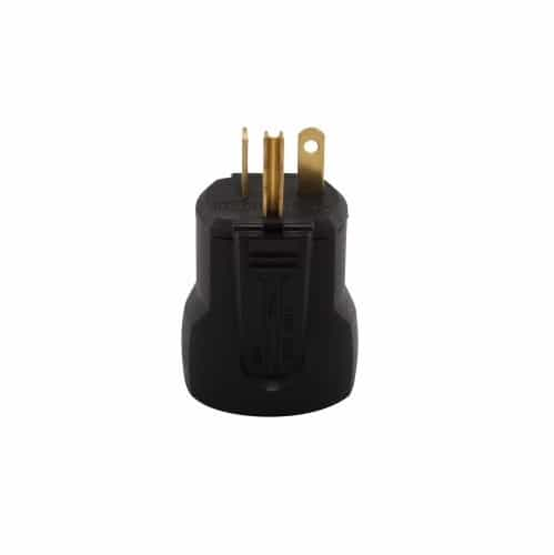 Eaton Wiring 20 Amp Grip Plug, NEMA 5-20P, Nylon, Black