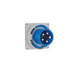 60 Amp Pin and Sleeve Inlet, 4-Pole, 5-Wire, 208V, Blue
