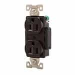 Eaton Wiring 15 Amp Duplex Receptacle, Hospital Grade, Black