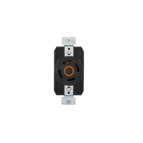 Eaton Wiring 30 Amp Color Coded Receptacle, 3-Pole, 4-Wire, #14-8 AWG, 125/250V, Orange