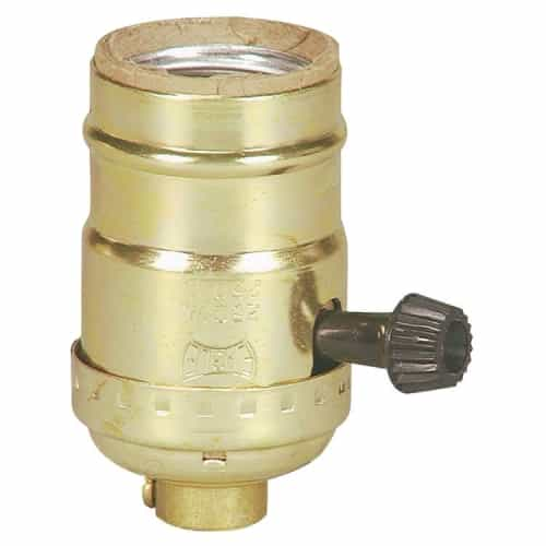 Eaton Wiring 250W Electrolier Lampholder, Medium Base, Single-Pole, 250V, Brass