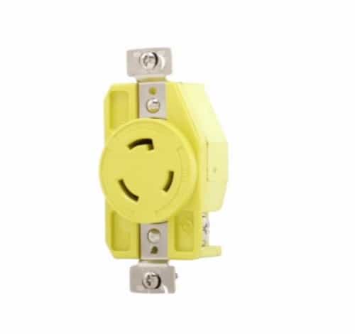 Eaton Wiring 20 Amp Locking Receptacle, Corrosion Resistant, NEMA 5-20, Yellow
