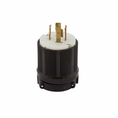 Eaton Wiring 20 Amp Locking Plug, NEMA 14-20P, Black
