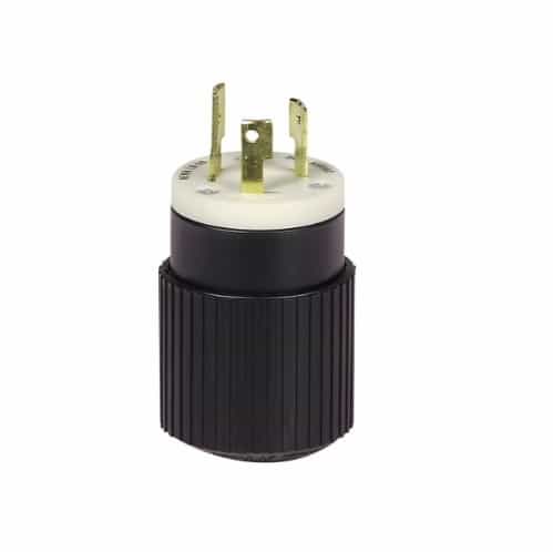 Eaton Wiring 30 Amp Locking Plug, NEMA L9-30, 600V, Black/White