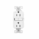 15A Slim GFCI Receptacle Outlet, #14-10 AWG, 125V, White, 3 Pack
