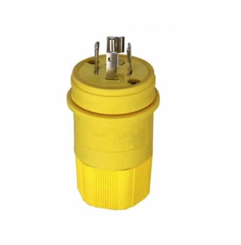 Eaton Wiring 20 Amp Locking Plug, Industrial, NEMA L21-20, 120/208V, Yellow