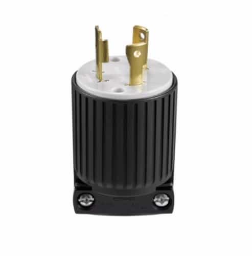 Eaton Wiring 30 Amp Locking Plug, NEMA L6-30, 250V, Black/White