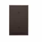 1-Gang Blank Wall Plate, Strap Mount, Mid-Size, Brown