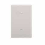 Eaton Wiring 1-Gang Blank Wall Plate, Strap Mount, Mid-Size, White