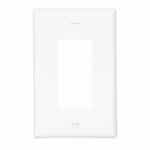 1-Gang Decora Wall Plate, Mid-Size, Polycarbonate, White